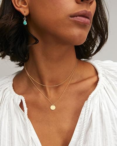 Picuzzy 14K Gold Plated Layered Necklaces for Women Trendy, Stackable Dainty Gold Plated Chain Necklace Layering Beach Cute Fashion Pendant Choker Necklaces Jewelry Set Gifts for Women thumbnail 4