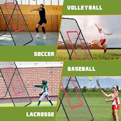 Adjustable Volleybal Net 7x4 Ft,Volleyball Training Equipment for Lacrosse, Baseball, Soccer,Tennis,Backyard Volleyball Rebounder Hitting Serving Passing Spike Practice thumbnail 6