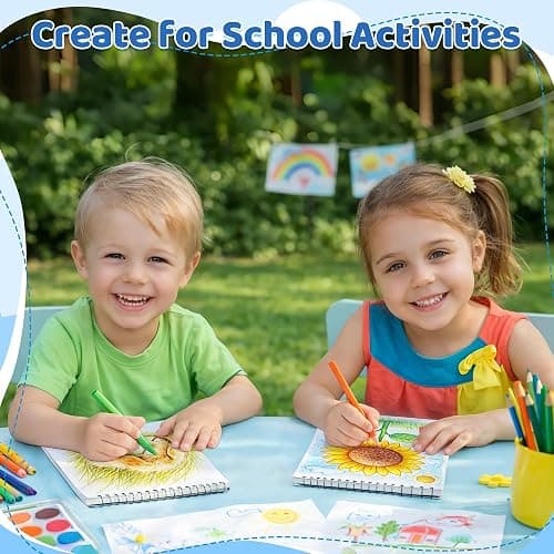 6" x 9" Sketch Book, 24-Pack 40 Sheets Drawing Paper Pad for Kids Coloring, Writing or Painting, Kid Drawing Pad & Art Supplies, Sketch pad Kids Ages 3+ (6" x 9"(Pack of 24)) thumbnail 4