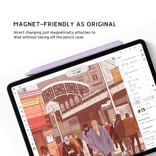Cute Ear Case Silicone Skin Cover for Apple Pencil 2nd Generation, and Protective Nib Cover Accessories Compatible with iPad Pro 11 12.9 inch,Purple thumbnail 4