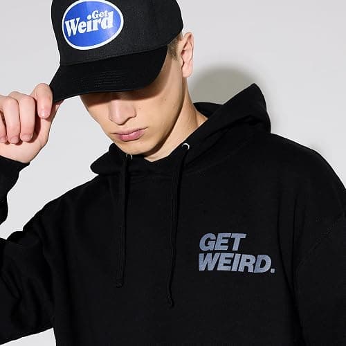 Get Weird Cap, Funky Streetwear Hat with Bold Graphics, Trucker Fit, Breathable Mesh Back and Curved Brim, Blue, One Size thumbnail 5