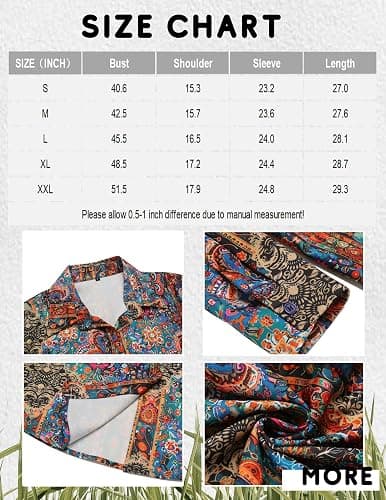 Zeagoo Button Down Shirts for Women Dressy Casual Work Blouses Long Sleeve Print Tops Fall Clothes thumbnail 6