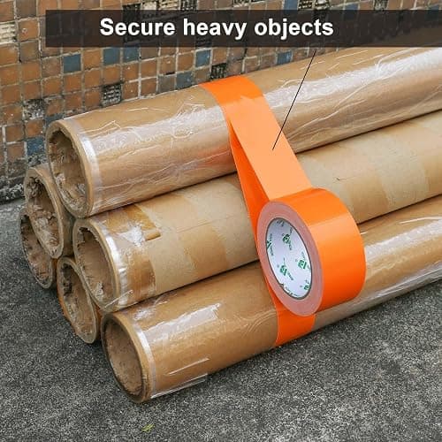 BOMEI PACK Orange 2inch x 20yds Sticky Duct Tape Heavy Duty Strong Industrial Color Duct Tapeor Packing and Repairing 2 Pack thumbnail 7