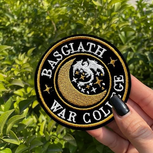 Basgiath War College Patch 3 Inches Funny Fourth Wing Dragon Fantasy Sarcastic Iron On/Sew On Embroidery Fabric Applique Patches for Trucker Hats Clothes Backpack DIY Accessories Friends Mom Gifts - Image 1