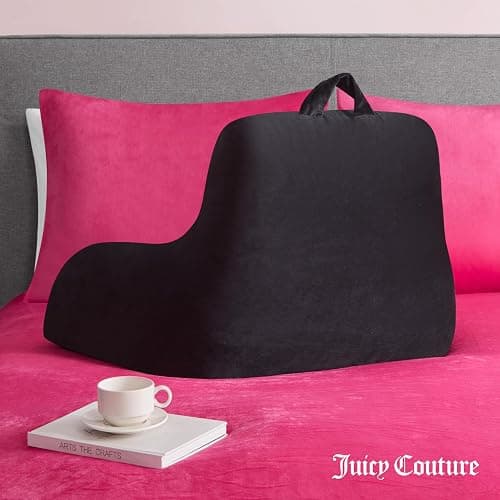 Juicy Couture black velour backrest pillow thumbnail 5