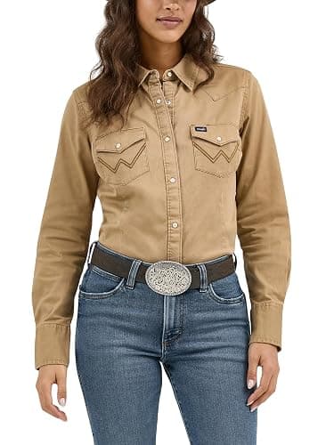 Wrangler Women's Dark Denim Western Shirt thumbnail 4