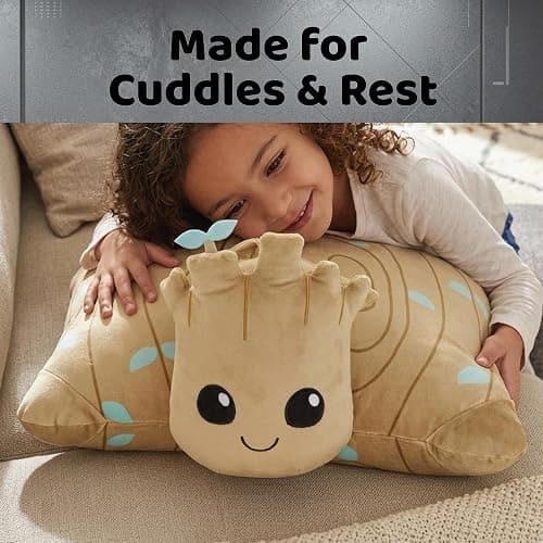 Pillow Pets Marvel Groot Soft Plush Folding Stuffed Animal and Kids Pillow – Official Guardians of the Galaxy Merchandise, 16 Inch, for Travel, Bedtime, and Play thumbnail 5