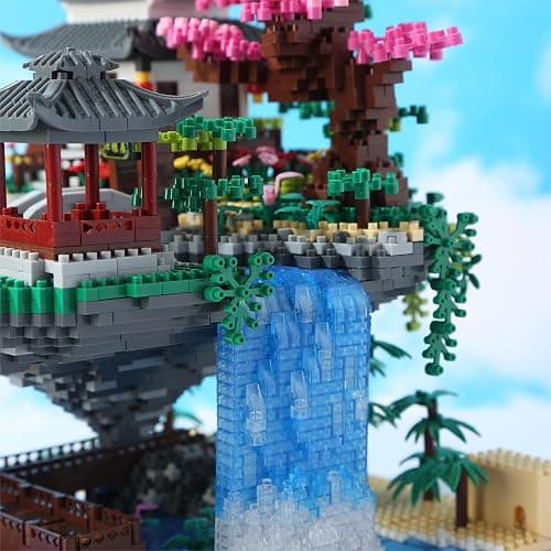 Yushinv Cherry Blossom Tree Building Set with Gift Box, Original Music Cherry Blossom Tree House(Type :Symphony), Japanese Sakura Tree House Lights Building Kit3320 Pcs, Cherry Bonsai Building Set. thumbnail 5