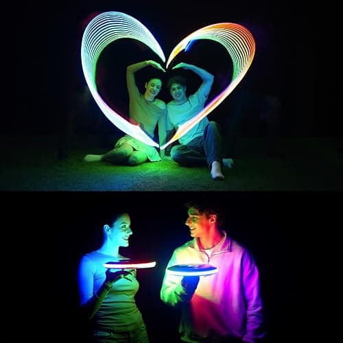 TOSY Flying Disc - 108 RGB Multicolor or 36 Monocolor LEDs, Super Bright, Smart Modes, Christmas Stocking Stuffers Gift, Camping Toy for Kid/Teen/Adult, Auto Light Up, Rechargeable, Waterproof, 175g thumbnail 5