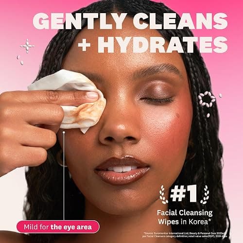 The Face Shop Rice Water Bright Makeup Remover Wipes for Face with Rice Extract, Brightening, Moisturizing, Infused with Cleansing Milk, Vegan Disposable Cleansing Facial Wipes, Korean Skin Care thumbnail 2