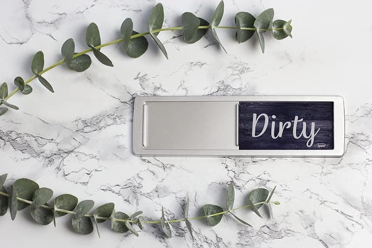 Dishwasher Magnet Clean Dirty Sign, Clean Dirty Magnet for Dishwasher, Rustic Farmhouse Kitchen Decor, Magnetic Dish Washer Sign Indicator, Sliding Rustic Dish Washer Signs, Black & White Wood thumbnail 4