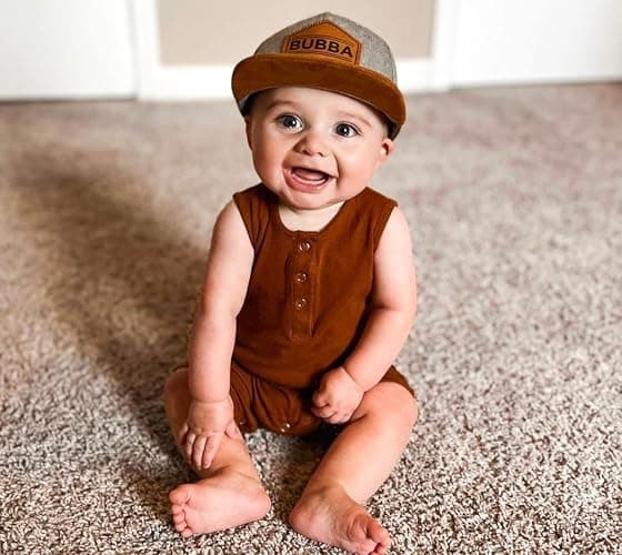 Toddler Hat - Baseball Hat - Baby Bubba Trucker Cap - Infant Newborn Youth Flat Brim Patch Sun Hat for Summer Winter thumbnail 7