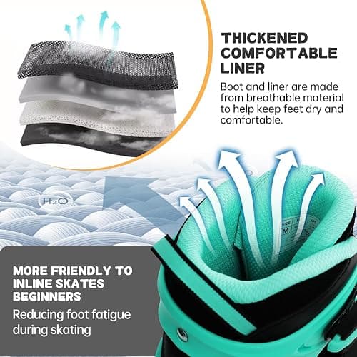 METROLLER Inline Skates for Girls Boys Ages 5-8 8-12 Adjustable Illuminating Wheels Inline Roller Skates for Youth Kids Outdoor Blades thumbnail 6