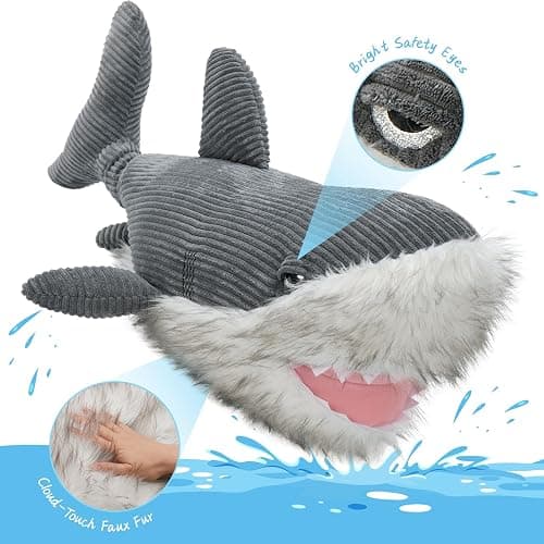 MorisMos Great White Shark Stuffed Animal Plush Pillow, 47" Giant Mako Shark Toy for Kids, Adults,4ft Large Ocean Animal Gift for Marine Creature Lovers, Sea Life Decoration for Room, CE/CPC Certified thumbnail 3