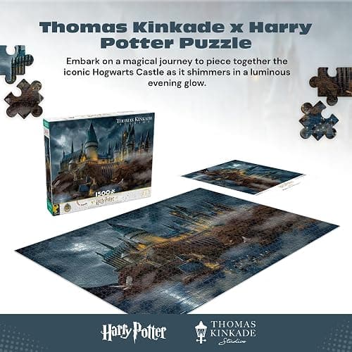 Ceaco - Thomas Kinkade - Harry Potter - Hogwart's Castle - 1500 Piece Jigsaw Puzzle thumbnail 3