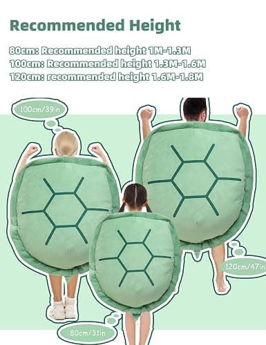 Rruonshully 40 Inch Wearable Turtle Shell Pillows Tortoise Shell Plush Turtle Stuffed Animal Dress Up Cushion Costume for Adlut thumbnail 7
