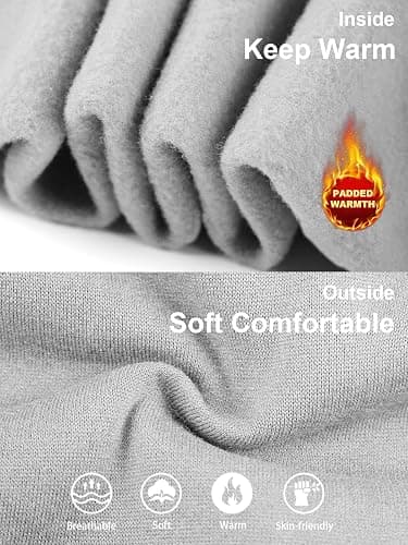 TRFIC Mens Fleece Cargo Sweatpants Heavyweight Elastic Waist Pants with Pockets Baggy Drawstring Jogger Pants thumbnail 8