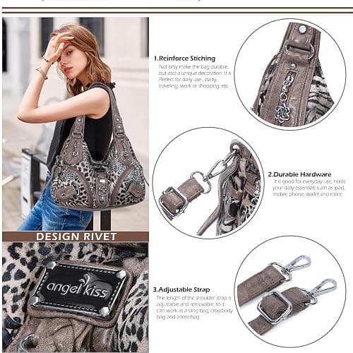 Angelkiss Hobo Purses and handbags for Women Satchel Handbag Women Purses Large Daily Shoulder Bags | Purses, handbags, Handbag, Women Purses, Large, Daily thumbnail 6
