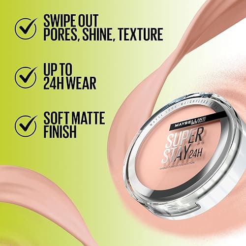 Maybelline Powder Foundation, Long-lasting 24H Wear, Medium to Full Coverage, Transfer, Water & Sweat Resistant, SuperStay 24H Hybrid Powder Foundation, 10 thumbnail 2