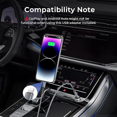 Basesailor iPhone 14 13 Pro Max Charger Cable 10FT,USB C to Lightning Cable with USB A Adapter,Fast Car Charging Power Cord for Apple 12 11 Plus XS XR 8 7 6 Plus 5 SE,iPad 9 9th 8 8th Generation thumbnail 2
