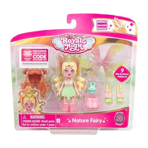 Royale High 3” Nature Fairy Fashion Doll - 1 Figure with 9 Fashion Accessories - Virtual Item Code Included - Series 1 - Ages 5+ - Image 1
