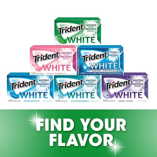 Trident White Spearmint Sugar-Free Chewing Gum, 9 Pack of 16 Pieces (144 Total Pieces) thumbnail 11