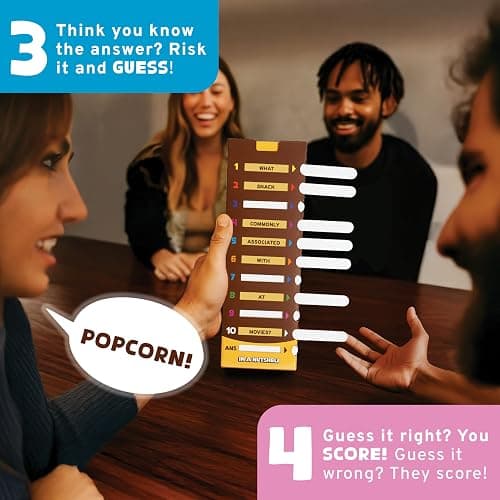 Confident Games in A Nutshell: Slide & Reveal Word Guessing Board Game with 450+ Questions - Fun Family Party Game for Kids & Adults, Ages 10+, 2-20 Players, 20 Minute Playtime thumbnail 5