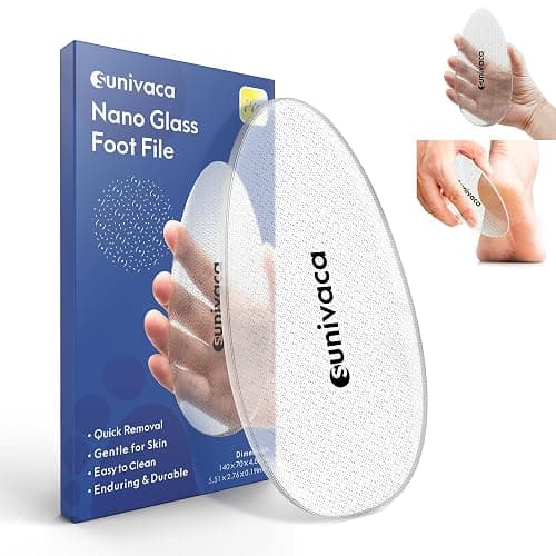 Sunivaca Glass Foot File Callus Remover for Feet, Heel Scraper, Pumice Stone, Diabetic Feet Scrubber Dead Skin Remover for Feet Professional Pedicure Tools thumbnail 7