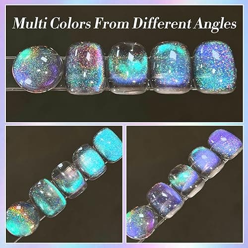 Born Pretty 9D Cat Magnetic Eye Gel Nail Polish Holographic Rainbow Gel Polish Blue Purple Soak Off U V LED Gel Polish Nail Art Design Manicure Salon DIY Home 15ML thumbnail 8