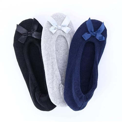 CTM Women's Terry Ballerina Slipper House Shoe thumbnail 4