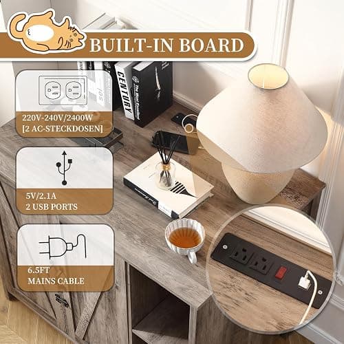 FOREST GRAVITY Cat Cabinet Litter Box Furniture Mobiletto per gatti lettiere Grande lettiera per gatti Arredamento moderno 105 * 68 * 89 cm Casa con porta e divisorio separato Grigio thumbnail 7