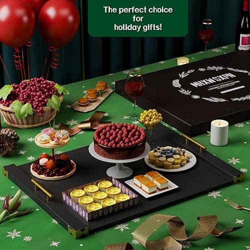 Noodle Board Stove Cover for Gas Stovetop, Bamboo Stove Top Covers for Electric Stove and Gas Burners with Handles Kitchen Sink Cover for Counter Space Decorative Serving Tray Black (29.53"x22.05") thumbnail 6