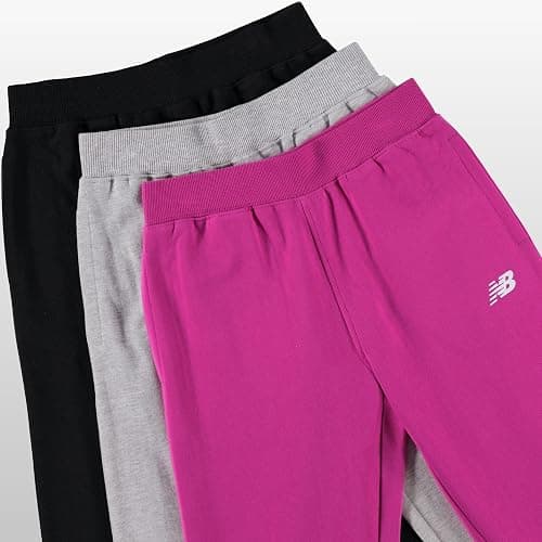 New Balance Girls Active Fleece Jogger 3 Pack – Soft Cotton Blend Fleece Athletic Performance Casual Sweatpants (4-16) thumbnail 6