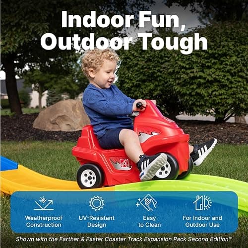 Step2 Up and Down Roller Coaster Toy for Kids, Ride On Push Car, Indoor, Outdoor Playset, Toddlers Ages 2, 5 Years Old, Compact Storage, Max Weight 50 Lb., Multicolor thumbnail 9