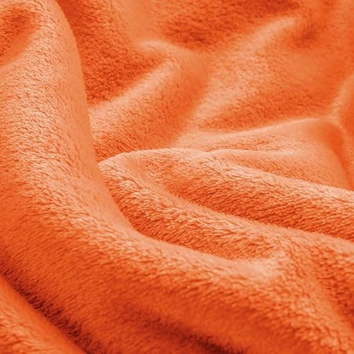 BEDELITE Big Fleece Blanket - 120" x 120" (10' x 10'), Super Soft Fluffy Fuzzy Oversized King Blanket for Bed, Couch, Sofa, Camping, Fits Whole Family, Orange thumbnail 6