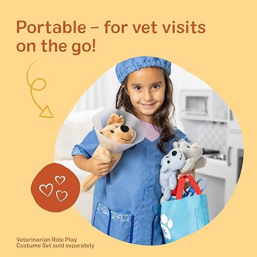 Melissa & Doug Examine and Treat Pet Vet Play Set, 24-Piece Animal Doctor Playset with Dog & Cat Plushies, Pet Doctor Kit & Accessories, Preschool Toys for Girls & Boys Ages 3+ thumbnail 6