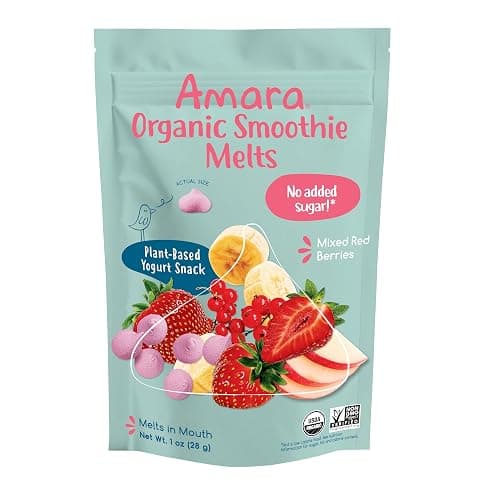 Amara Organic Mixed Red Berries Yogurt Snack Smoothie Melts, 1 Oz - Image 1