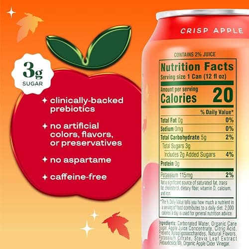 Bloom Pop Prebiotic Soda, Gut Health Support, Crisp Apple, 12 Pack | Crisp Apple flavor with clinically backed prebiotics for gut health, metabolism support and soda satisfaction. thumbnail 2