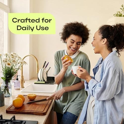 ROYAL CRAFT WOOD Wooden Cutting Boards for Kitchen Meal Prep & Serving - Bamboo Non Toxic Cutting Board Set with Deep Juice Groove Side Handles - Charcuterie & Chopping Butcher Block for Meat (3 Pcs) thumbnail 8