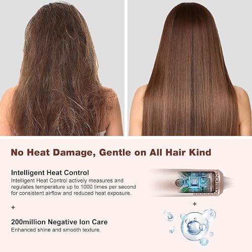 7MAGIC 7 in 1 Hair Styler & Hair Dryer Brush, 110,000 RPM High-Speed Blow Dryer with Negative Ions for Frizz-Free Styling Fast Drying Curling Volumizing Straightening, Hot Air Styler with Travel Case thumbnail 3
