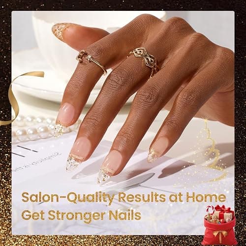 beetles 7 in 1 Clear Builder Gel Nail Set, 15ml Building Gel for Nail Apex and Extension in Strengthener Hard Gel Bottle, Led Lamp Gel Rhinestone thumbnail 5
