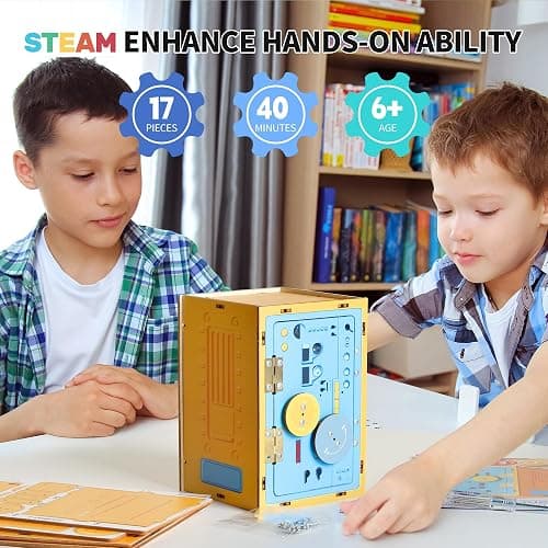 FoxiSteam STEM Toys for Boys Girls Age 6-7 8-13 Science Kits for Wood Mechanical Combination Box Christmas Birthday Gifts for 6 7 8 9 10 11 12 13 14+ Years Old Boys Teens Gift Ideas thumbnail 5