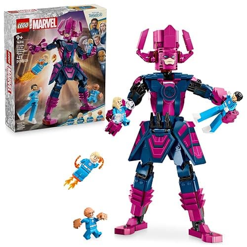 LEGO Marvel Fantastic Four vs. Galactus Construction Figure - Super Hero Building Toy - 4 Minifigures, Including The Thing, Invisible Woman and Human Torch - Gift for Kids, Boys and Girls, 9+ 76316 - Image 1