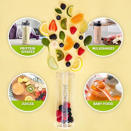 Breville Blend Active Personal Blender & Smoothie Maker | 350W | 2 Portable Blend Active Bottles (600ml) | Leak Proof Lids | White & Green [VBL246] thumbnail 4