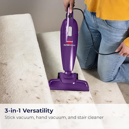 Bissell 20334 Featherweight Stick Vacuum Lightweight Bagless Vacuum, Purple - Featherweight (Purple) thumbnail 3
