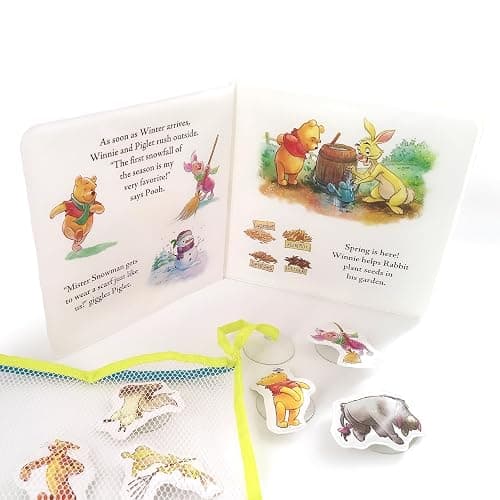 Disney Winnie The Pooh Bath Time Books - Activity Books for kids, Bath book, 6 Padded suction cups, 1 Mesh bag thumbnail 4