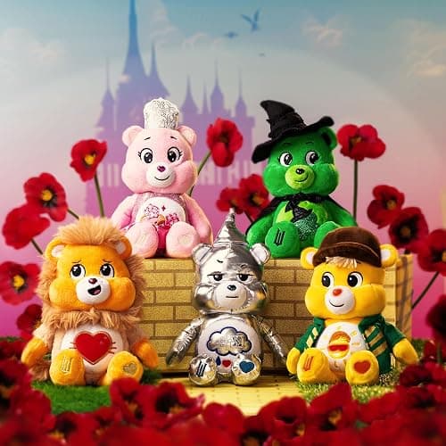 Basic Fun Care Bears x Wicked 22cm Plush – Love-a-Lot Bear as Glinda – Collectible Soft Toy from the Care Bears x Wicked Collaboration, Pink thumbnail 7