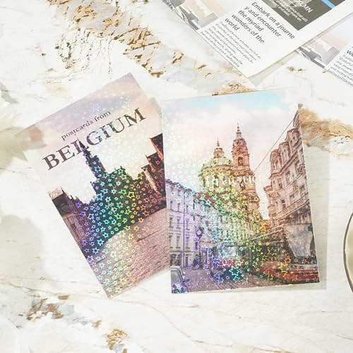 WESTICK Stars Holographic Laminate Sticker Paper Self Adhesive Holographic Clear Contact Paper Waterproof Iridescent Protective Laminating Film for Sticker Papers Cards Cups Crafts Decor 12"x80" thumbnail 6