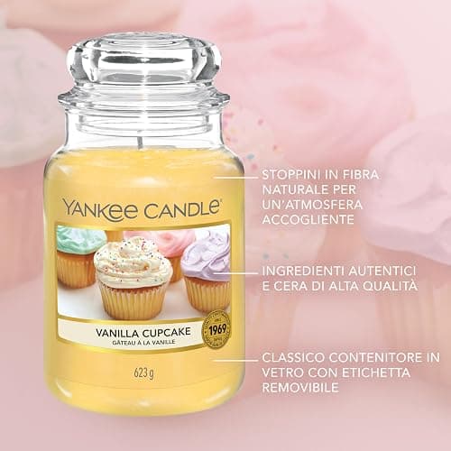 Yankee Candle Candela profumata in giara grande | Cupcake alla vaniglia | Durata Fino a 150 Ore | Regali per donne thumbnail 5