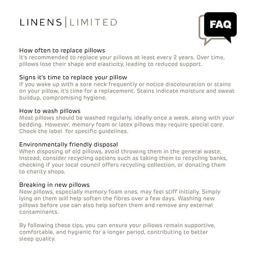 Linens Limited - Soft Pillows 4 Pack, Made in the UK, Hotel Quality, Luxurious Bounce Back Pillows, Feels Like Down, Medium and Orthopedic Support, Non-Allergenic Microfibre, Machine Washable (White) thumbnail 7